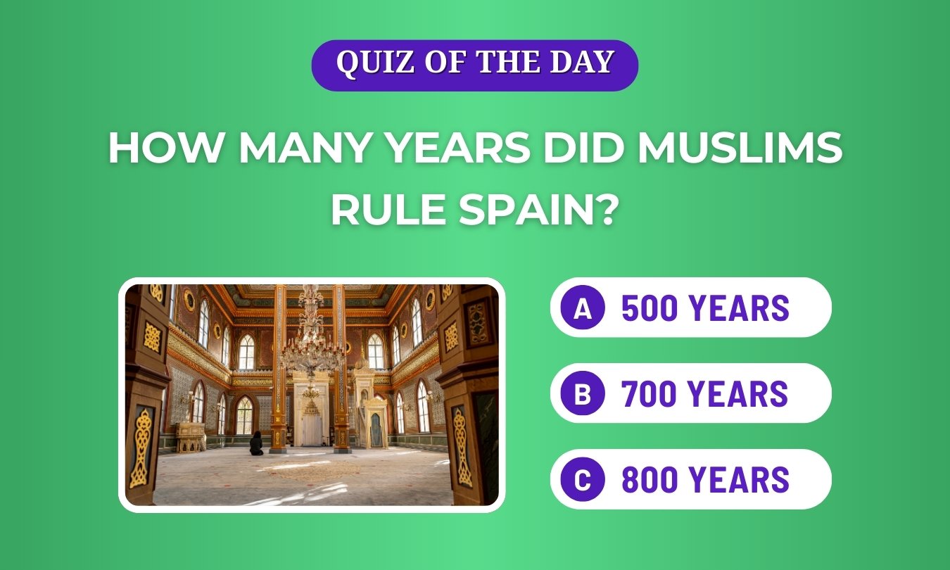 How many years did Muslims rule Spain