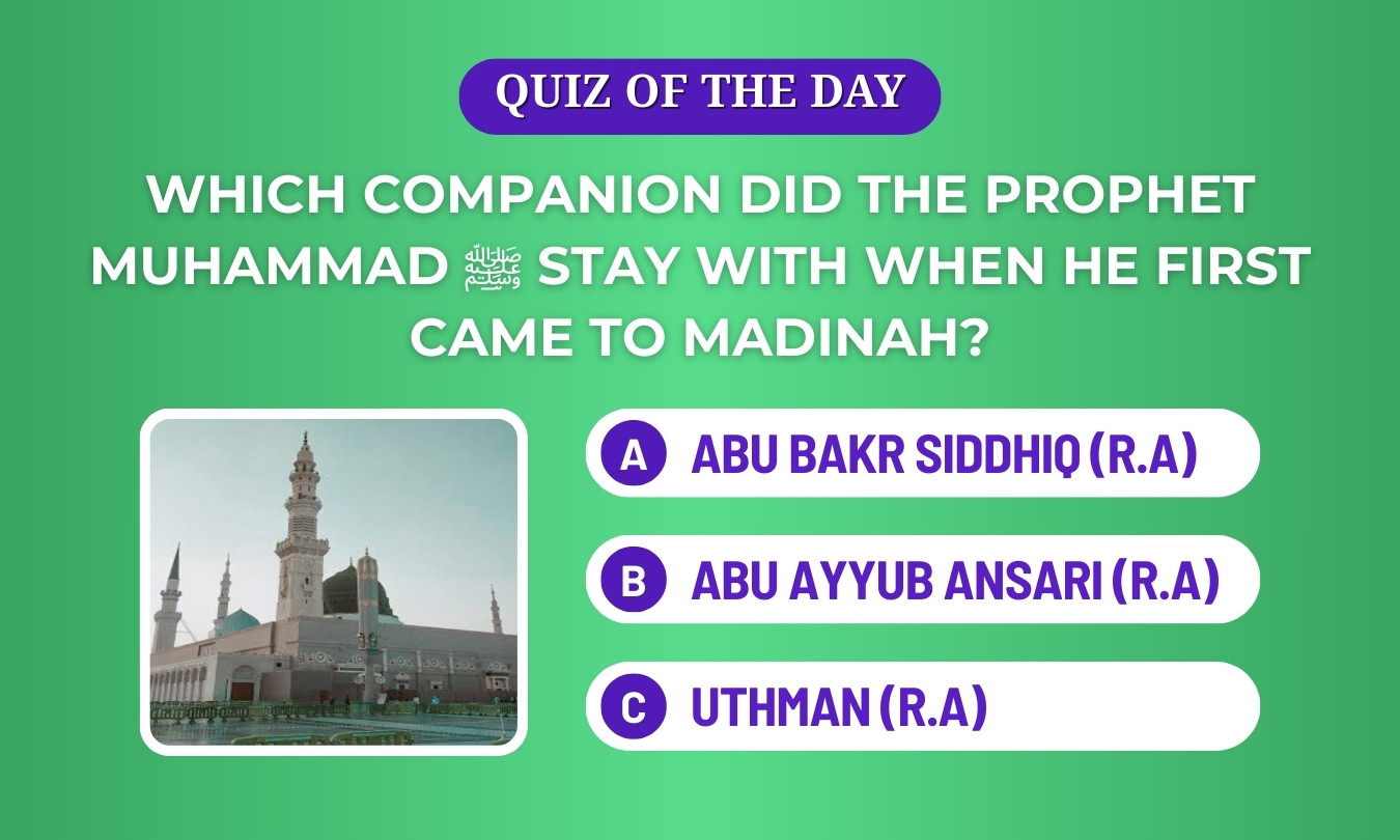 Prophet Muhammad (PBUH) first host in Madinah