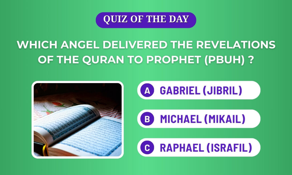Angel delivered Quran to Prophet (PBUH)