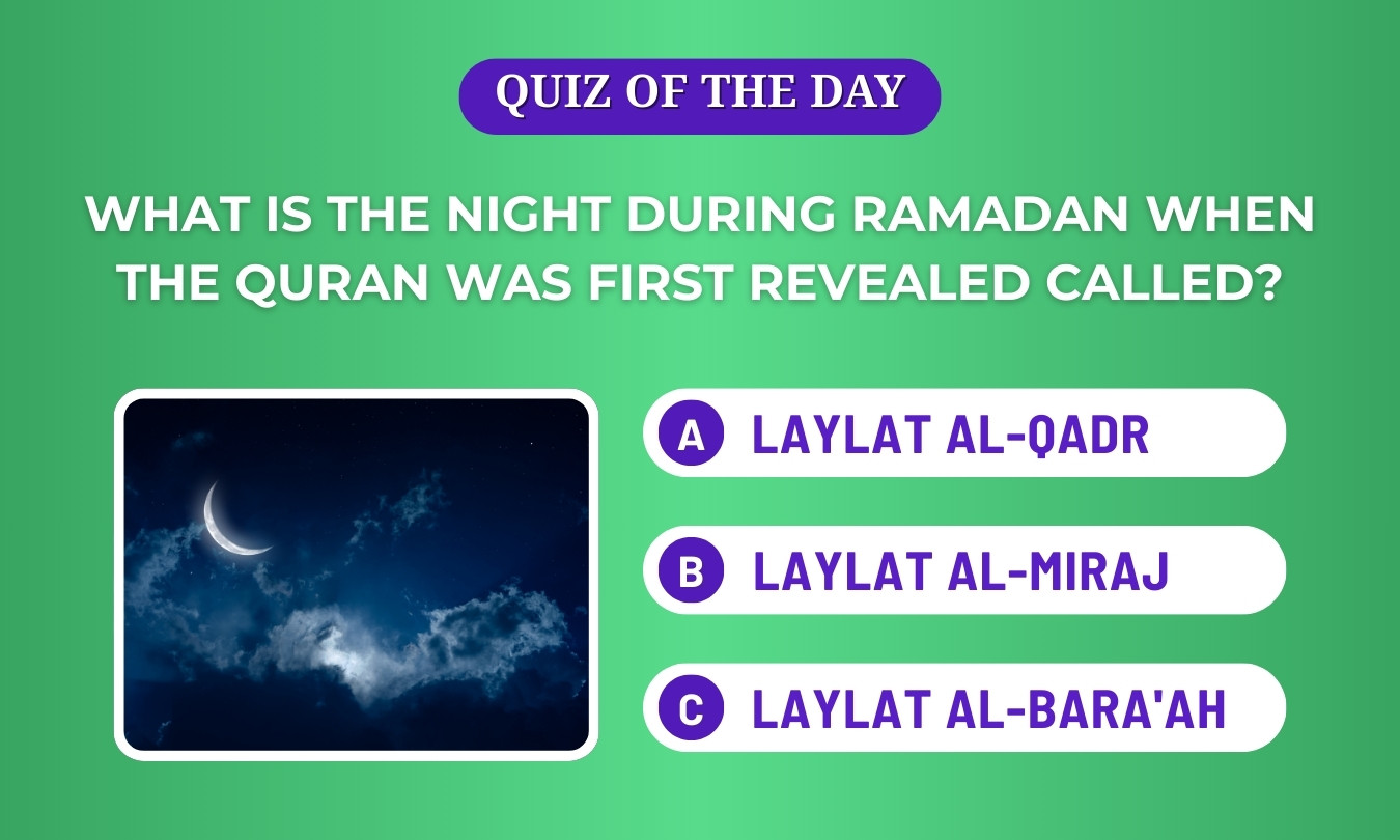 Night during Ramadan first revealed Quran